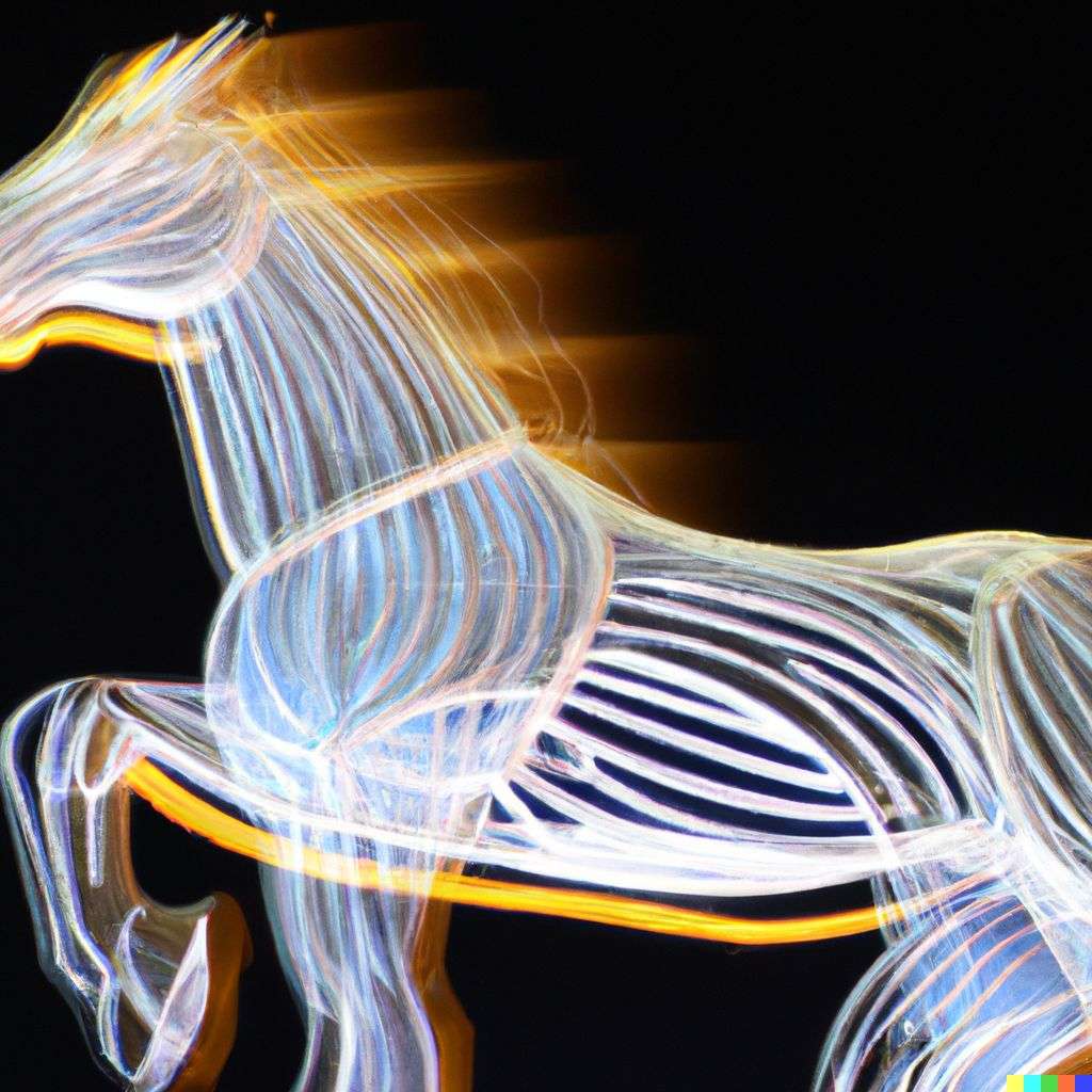 a horse, kinetic art